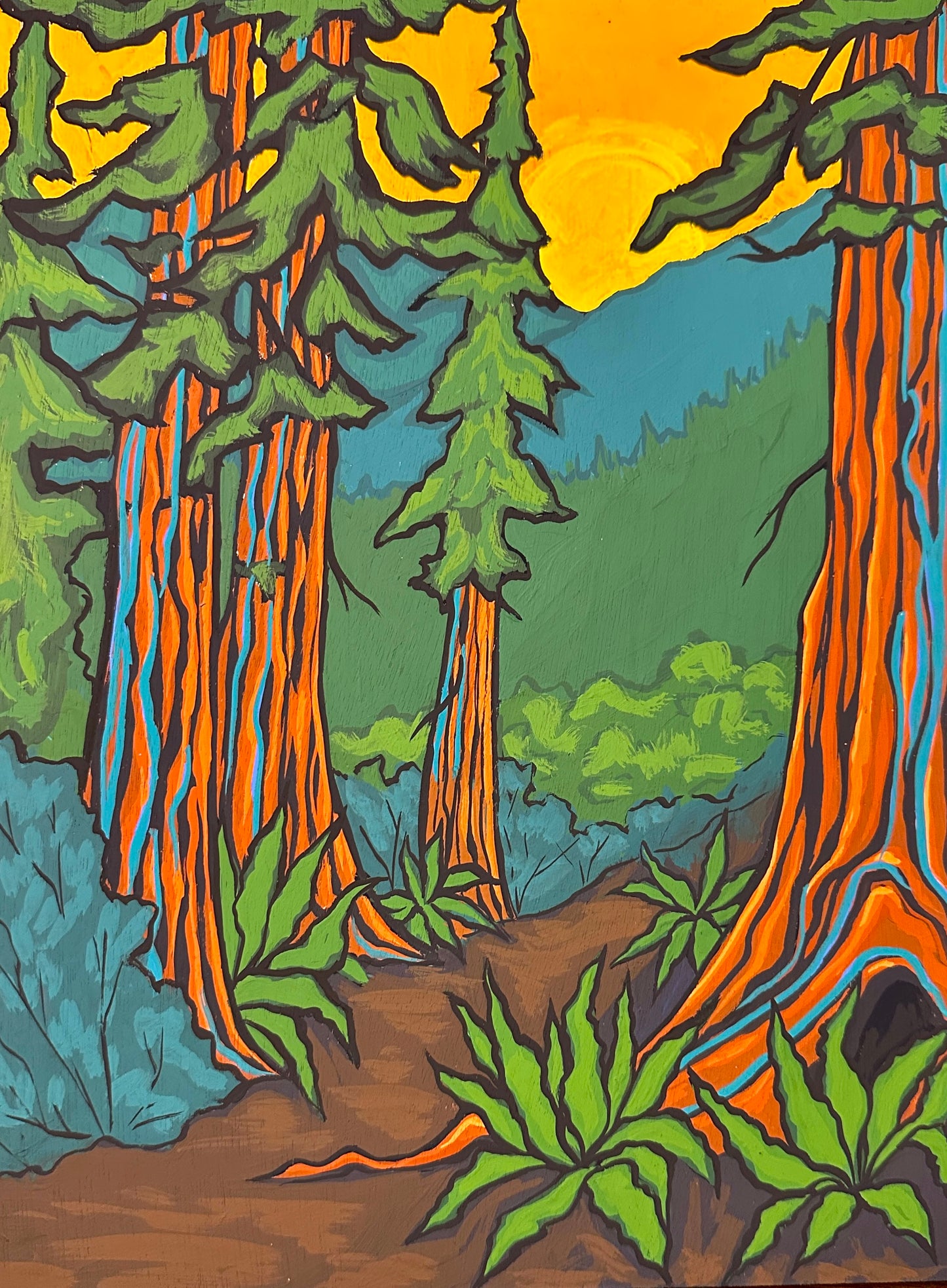 Bright Redwoods Print
